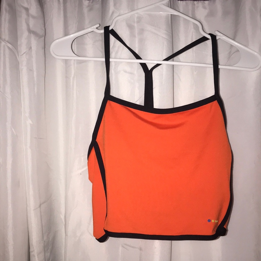 😍🦋orange Sports Crop Top